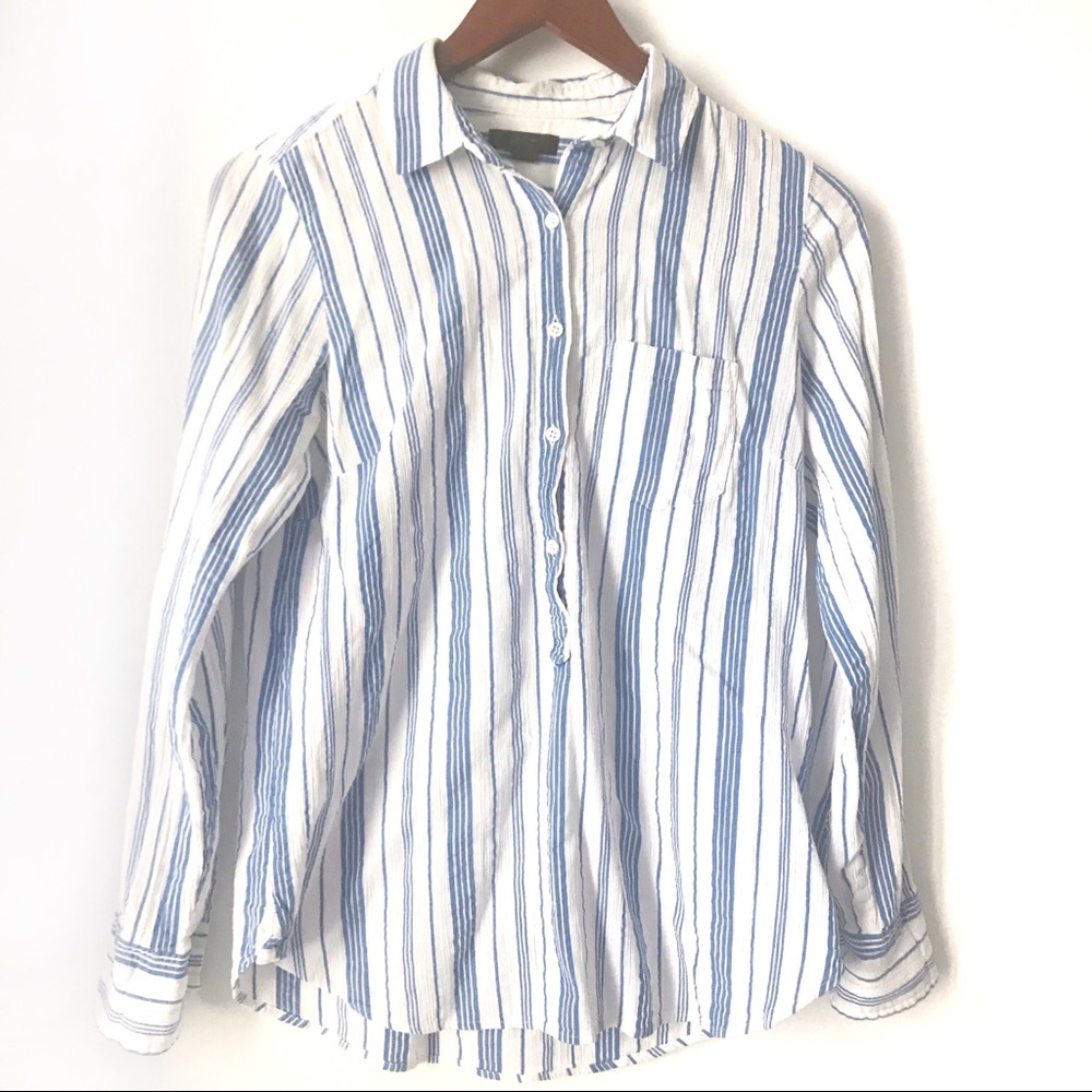 J. Crew Classic Popover Shirt in Striped Gauze 2